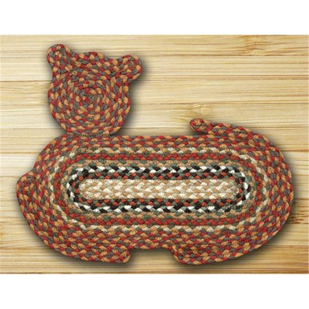 EARTH RUGS Cat Shaped Rug - Honey- Vanilla and Ginger 63-C300